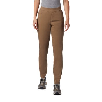 Columbia Ženske Tajice - Pinnacle Peak Colored Twill Smeđe | NBOS-45831